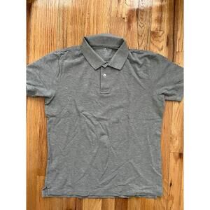 Muji Mens Polo Shirt Medium heather gray